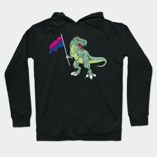 Funny Dinosaur Flag Bisexual Pride LGBT Gift Hoodie